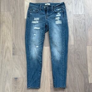 Abercrombie & Fitch Dark Blue Distressed Skinny Jeans